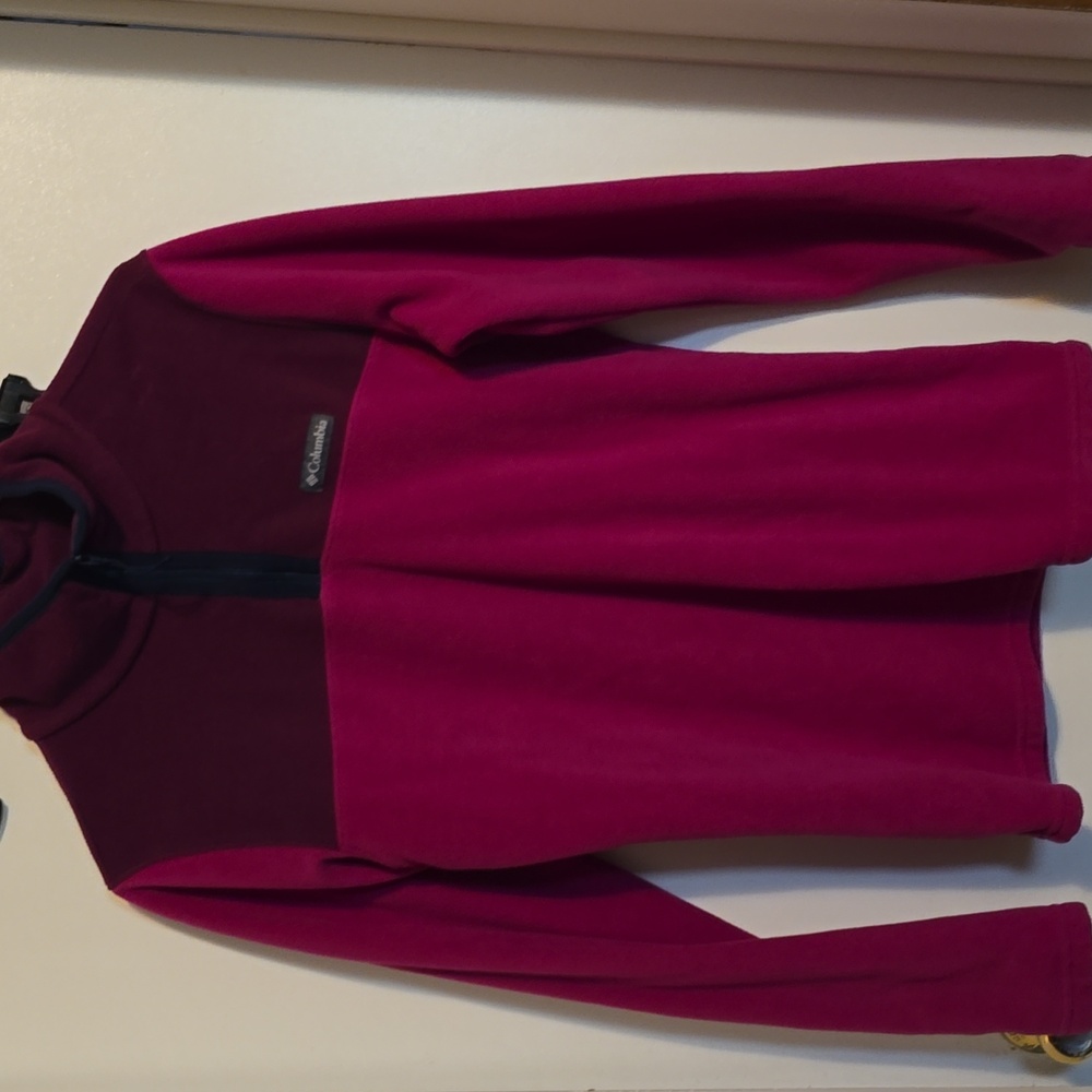 Columbia Pink and Burgundy Fleece Pullover